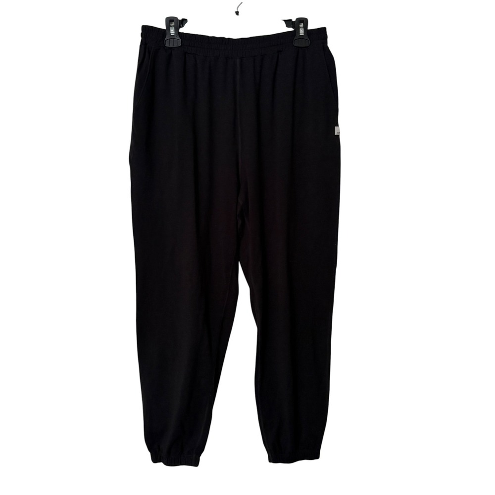 Vuori Womens Large Black Boyfriend Sweatpants Jogger Stretch Elastic Waist Pants
